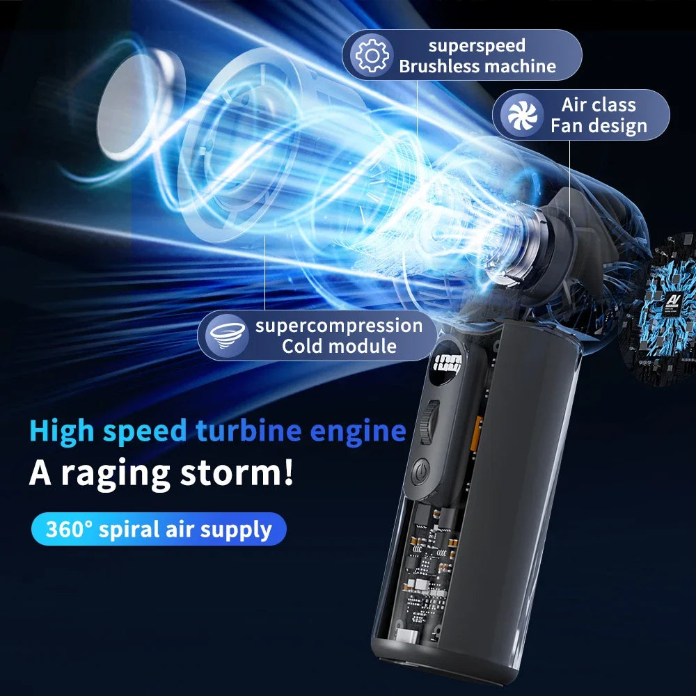Purilite Select Turbos Chilled Ice Sensation Fan – 3000mAh Rechargeable Mini Cooling Fan with 100 Speeds