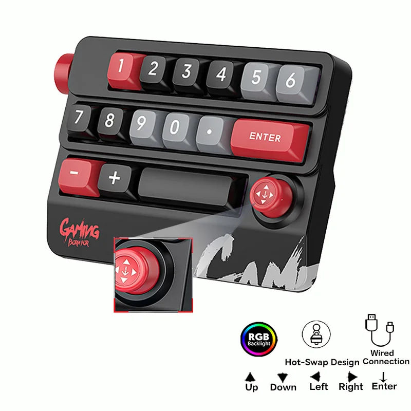 Purilite Select Aluminum Joystick Mechanical Numeric Keypad