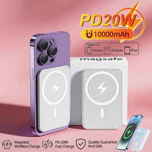 Purilite Select 20000mAh Magnetic Wireless PowerBank – PD 22.5W Fast Charger for iPhone, Samsung, Xiaomi & More