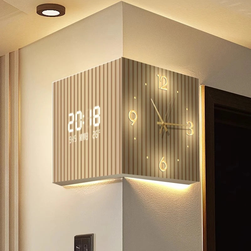 🕒 Purilite Select™ Modern Dual-Sided Corner Clock
