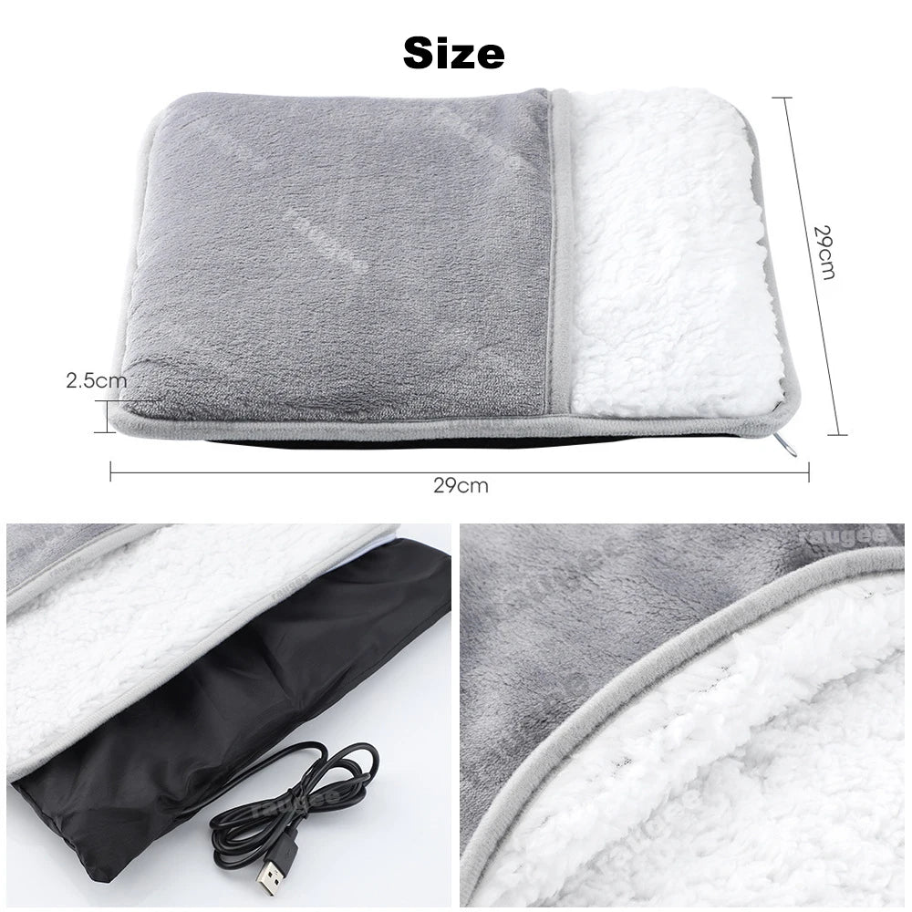 Purilite Select USB Foot Warmer – Soft Thermal Foot Heating Pad for Home & Office Comfort