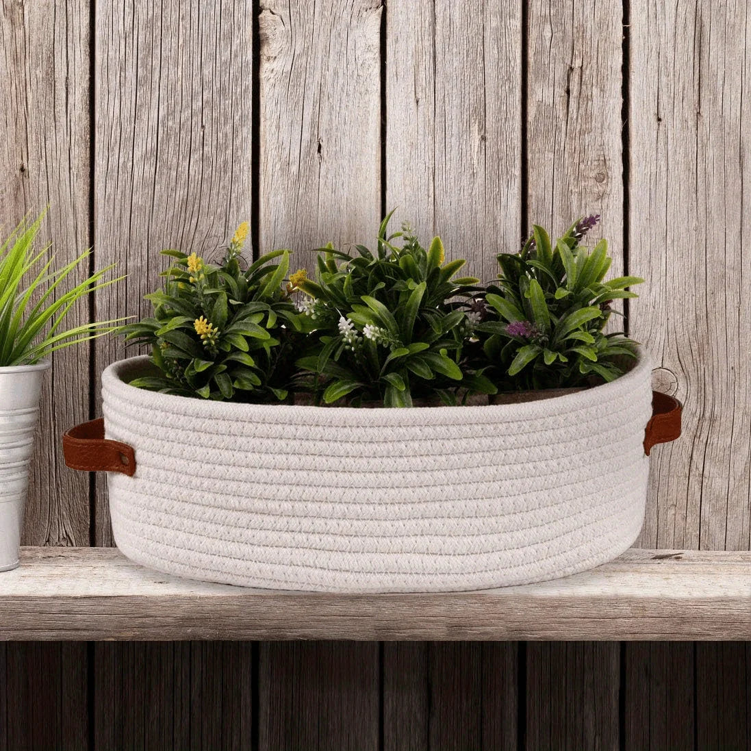 Purilite Select Oval Woven Bathroom Storage Basket