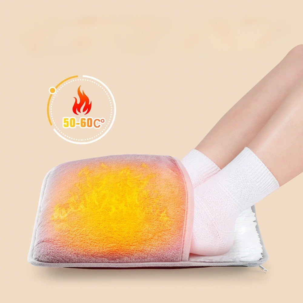 Electric Heated Foot Warmer Soft Feet Heater Pad 1/9-gear Adjustable Temperature Office Electric Feet Heating Pad For Home