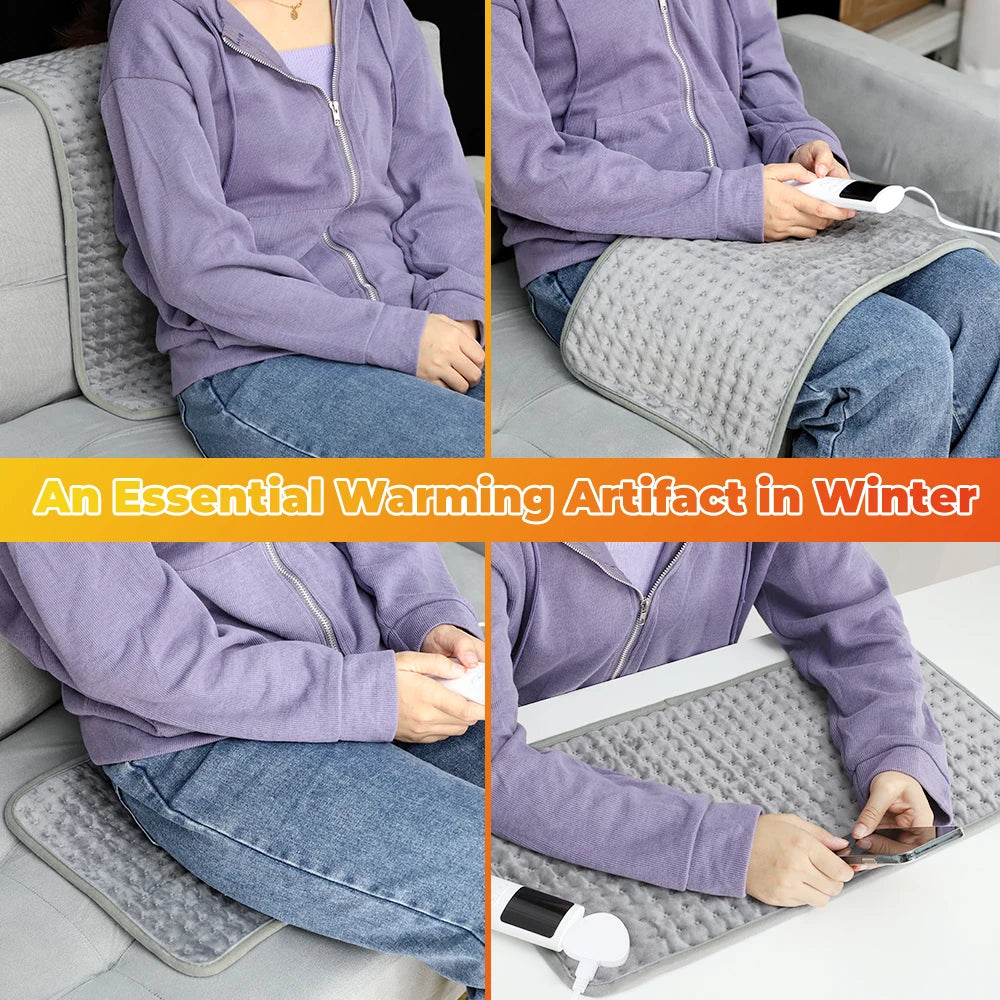 Purilite Select Electric Heating Pad – Luxury Heat Therapy with Remote Control for Hands, Feet, and Full Body Comfort