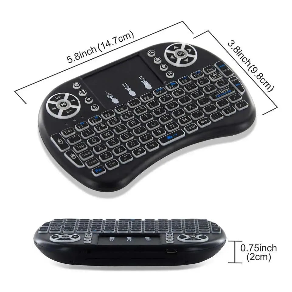 Purilite Select – I8 Mini Wireless Backlit Keyboard with Touchpad Mouse