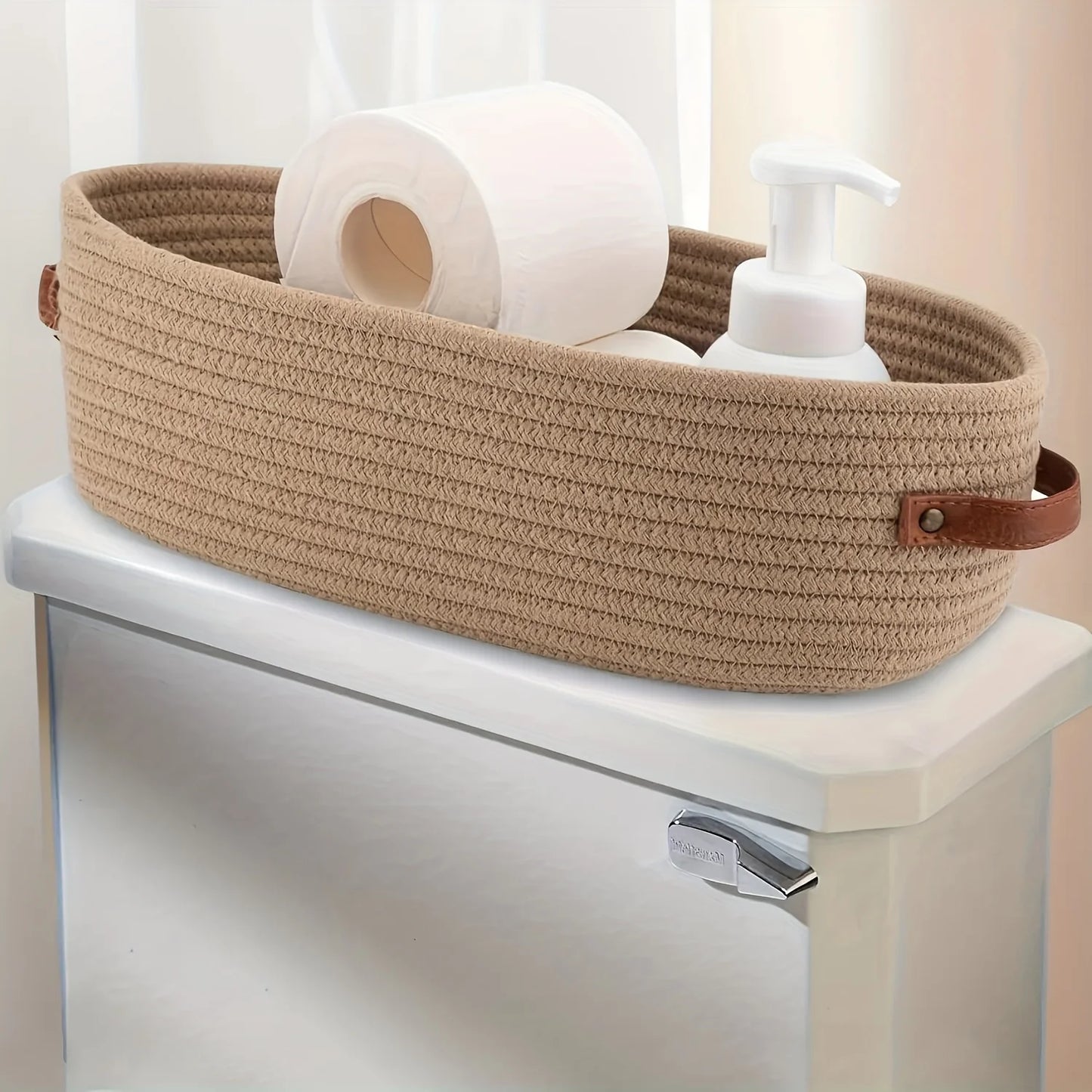 Purilite Select Oval Woven Bathroom Storage Basket