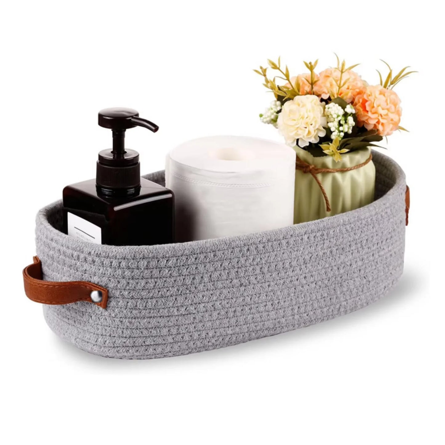 Purilite Select Oval Woven Bathroom Storage Basket