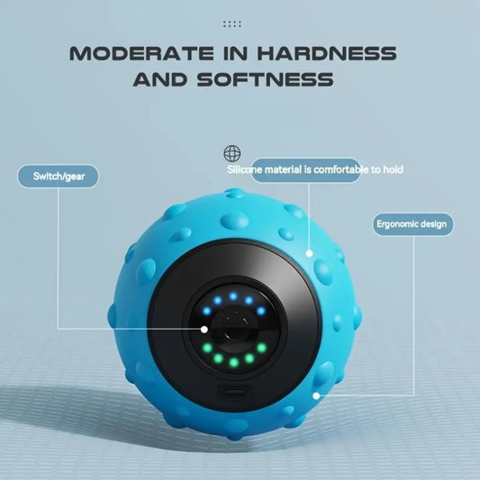 Electric Vibration Massage Ball Sports Fitness Foot Massage Facial Care Soothing Device Gym Home Training Yoga Massage Ball - PuriLite