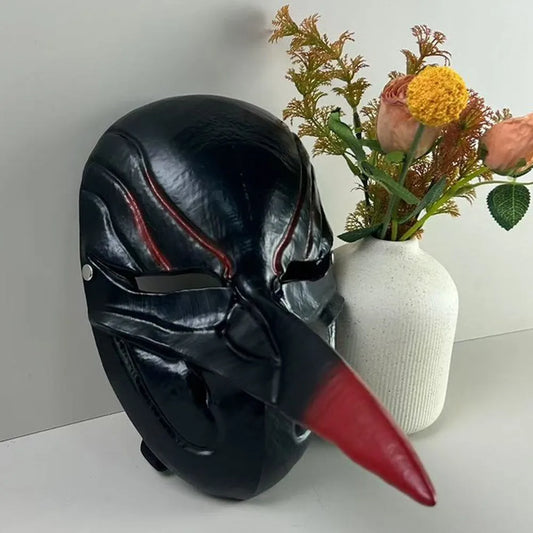 Purilite Select Halloween Red Bird Beak Mask Handcrafted Full Face Resin Cosplay Mask