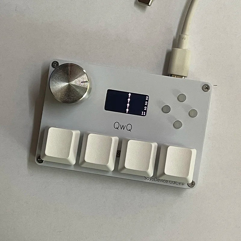 Purilite Select O3C Magnetic Switch Mini Keyboard with Display, Knob, and Macro Support