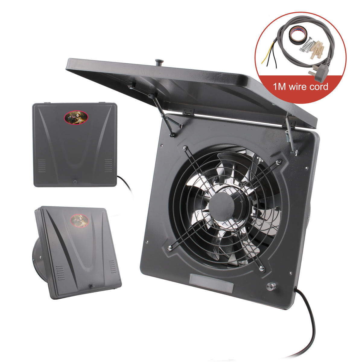 Purilite Select 10 Inch Wall Mounted Exhaust Fan 220V Powerful Kitchen Ventilation Fan with Variable Speed Air Extractor for Smoke and Fumes - PuriLite