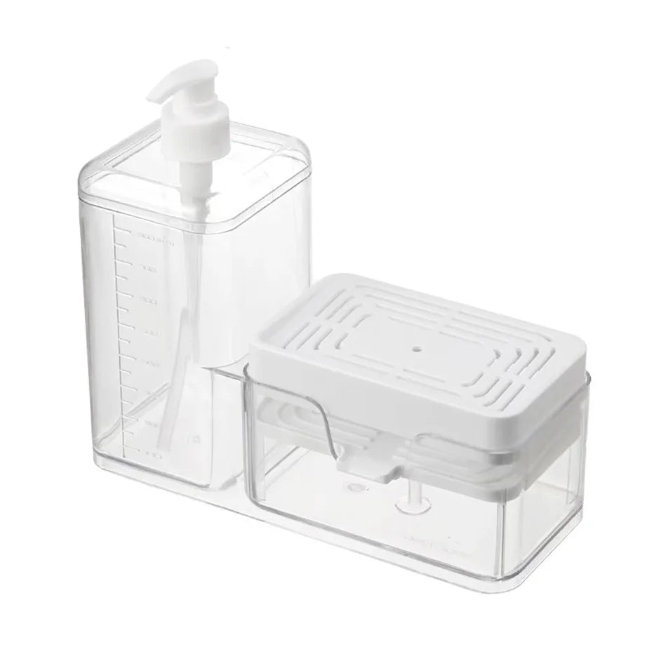Purilite Select – 2-in-1 Hand Press Soap Dispenser with Sponge Holder