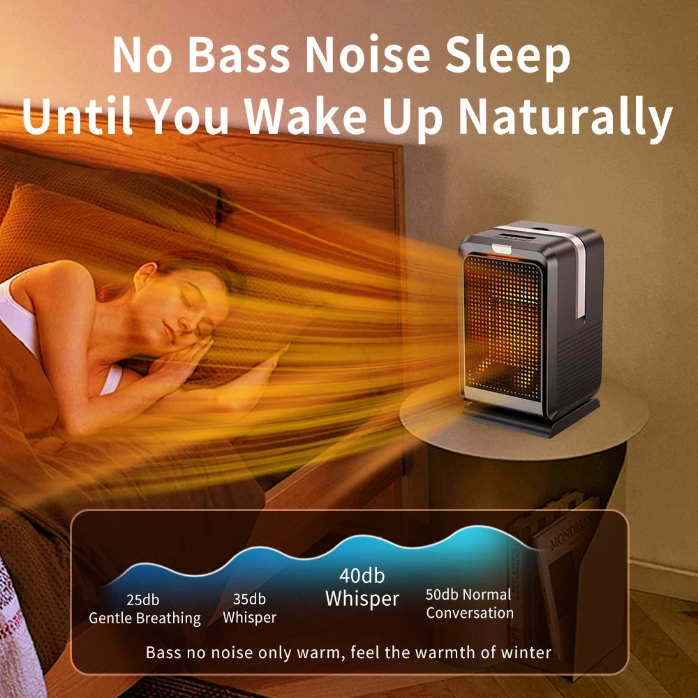 1000W Electric Heater Portable Desktop heater small household Heater cooling and heating PTC quick heating With Remote Control