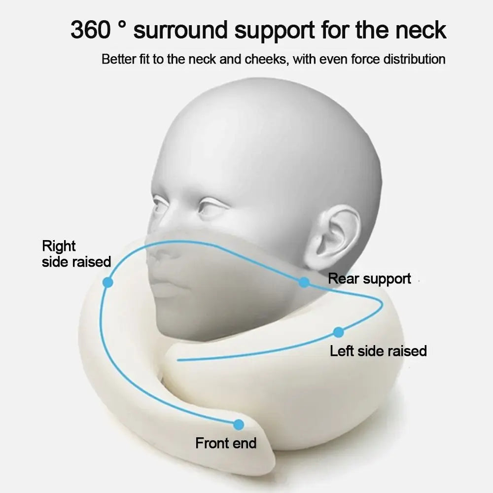 Purilite Select Memory Foam Travel Neck Pillow – U-Shaped Snail Style Portable Sleep Support Pillow