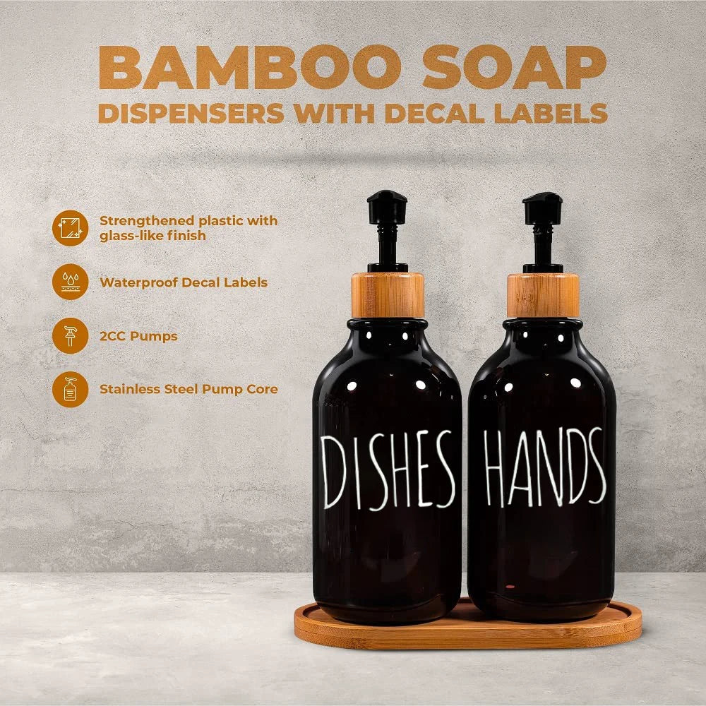 Purilite Select – 500ml Amber Plastic Soap Dispenser with Pump