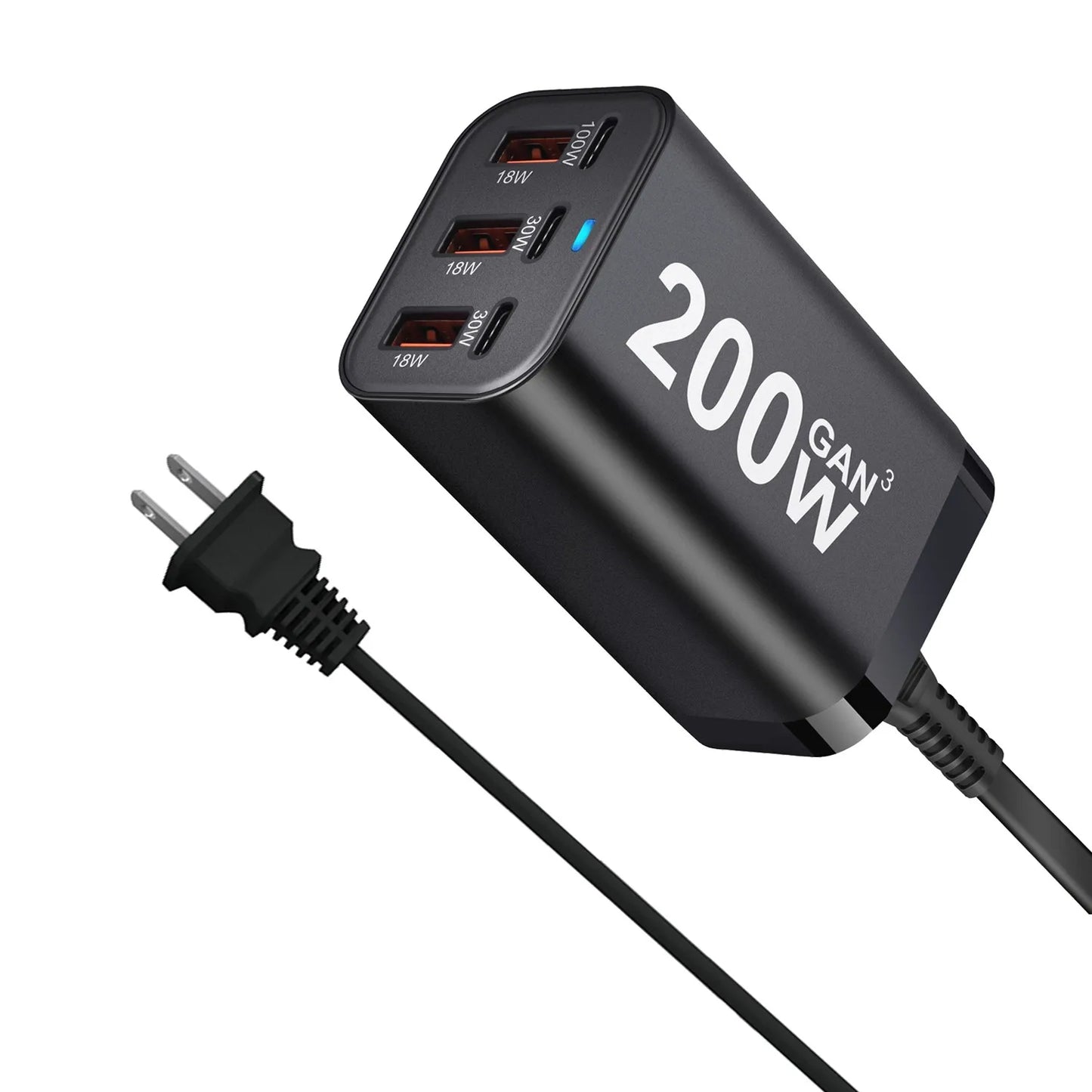 Purilite Select 200W 6-Port GaN USB-C Fast Charger