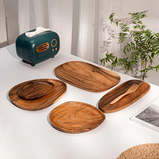Purilite Select Solid Wood Irregular Oval Serving Tray