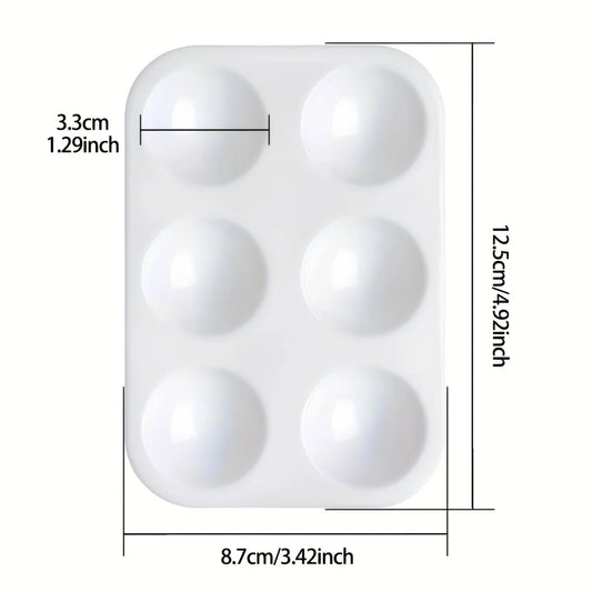 Purilite Select 12-Piece 6-Well Paint Mixing Palette Set