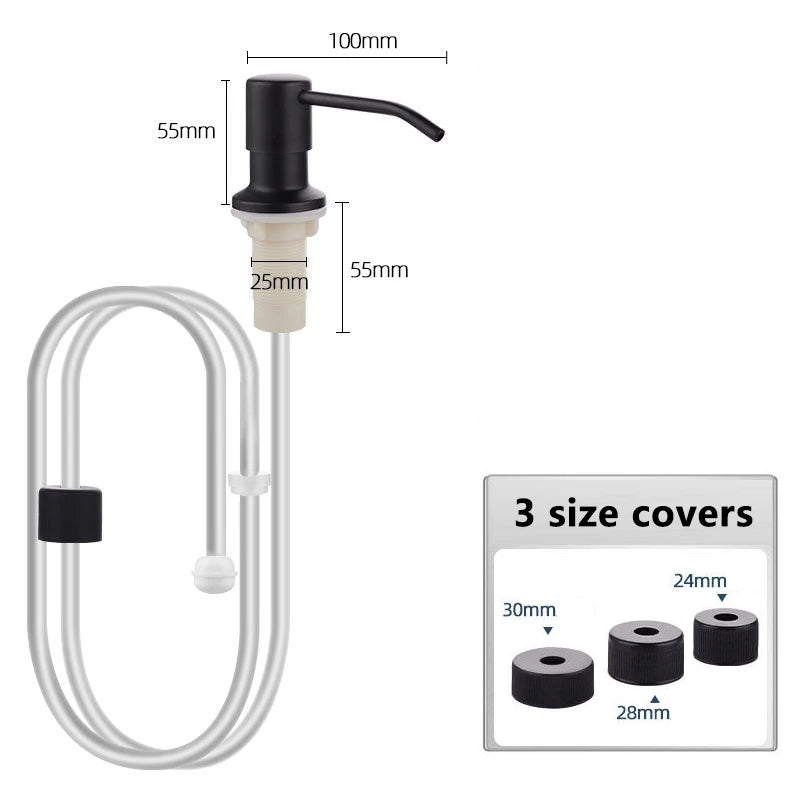 Purilite Select – 300ml Built-in Black Liquid Soap Dispenser