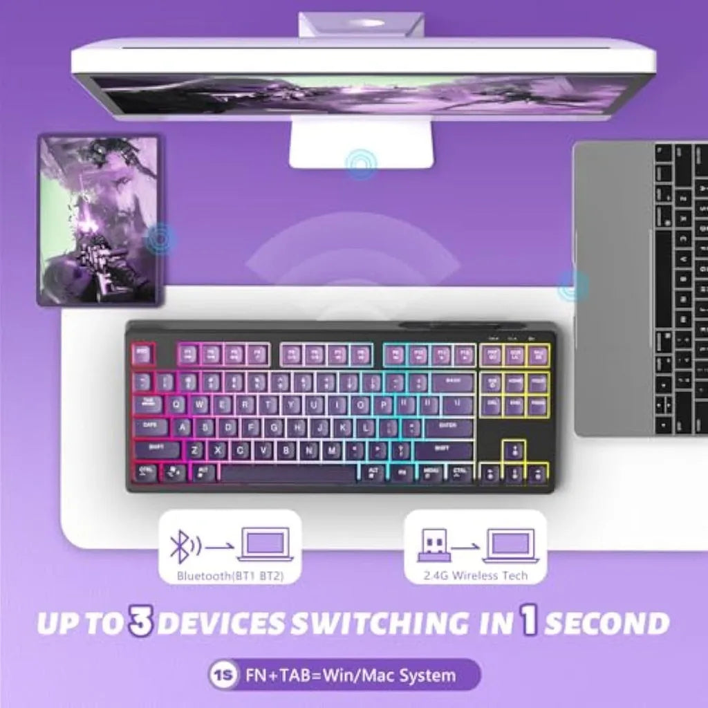 Purilite Select M87 Wireless Dual-Mode 87-Key Keyboard
