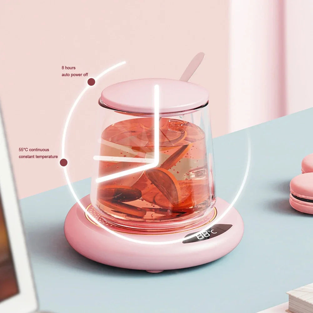 USB Cup Warmer Coffee Mug Heating Coaster 3 Temperature Setting Plate Milk Tea Water Heating Pad Cup Heater Thermostatic Hot