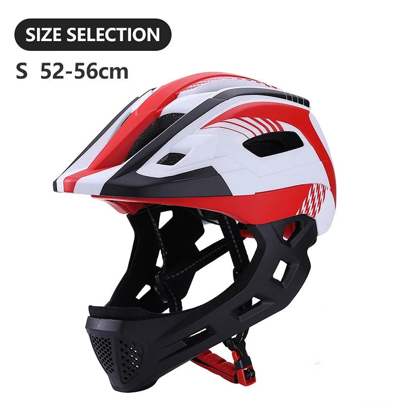 🛡️ Kids Full-Face Detachable Safety Helmet with Rear Light