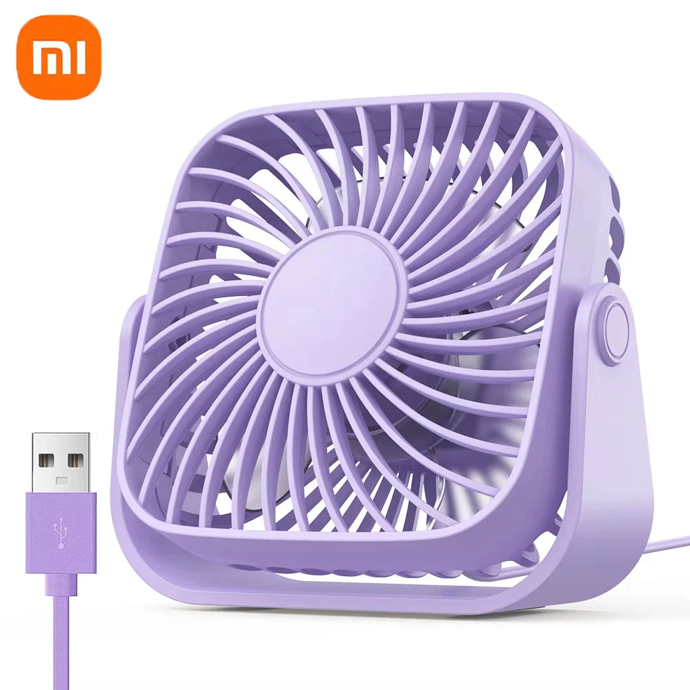 Purilite Select – USB Mini Desk Fan with 360° Rotation & 3-Speed Cooling