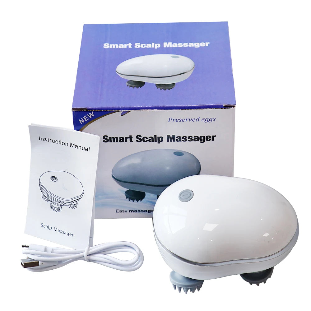 Head Massager Electric Deep Tissue Scalp Cat Massager Health Care Relax Shoulder Neck Body Massage Kneading Vibrating Device