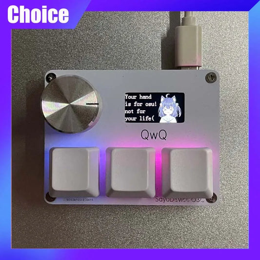 Purilite Select O3C Magnetic Switch Mini Keyboard with Display, Knob, and Macro Support