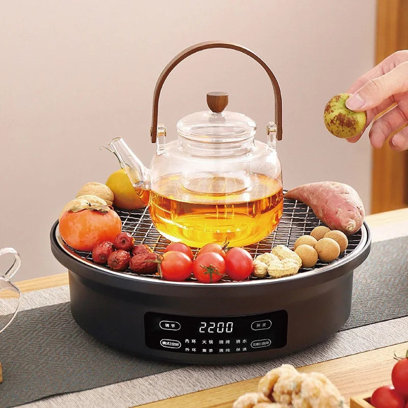 2200W Electric Ceramic Stove Making Tea Around Stove 10 Gear Electric Hot Plate Multi-function Tea Maker Set Home Water Boiler - PuriLite