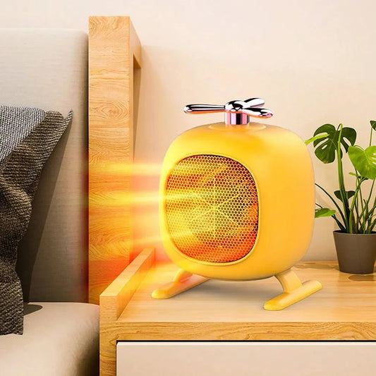 Mini portable heater novelty little cute low noise desktop room portable plug-in electric fan heater home home office winter - PuriLite
