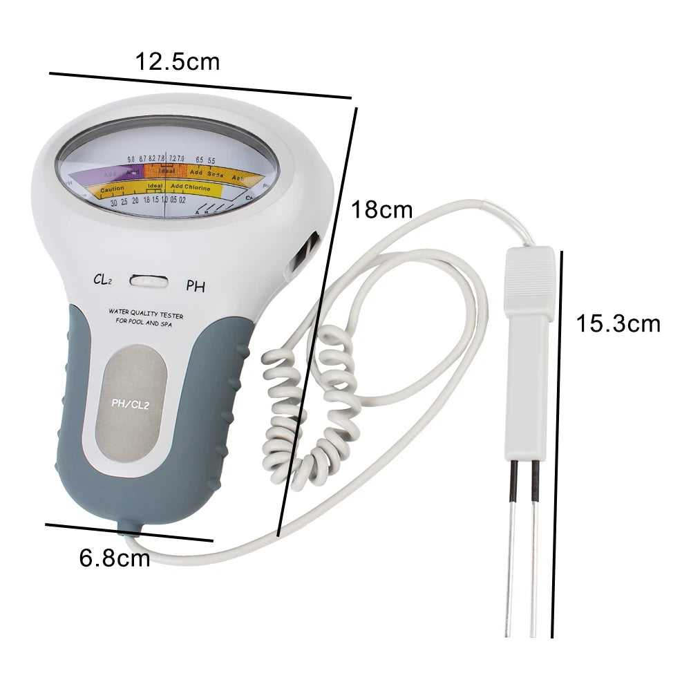 Purilite Select 2-in-1 Pool & Spa Water Quality Tester pH & Chlorine Meter (PC-102)