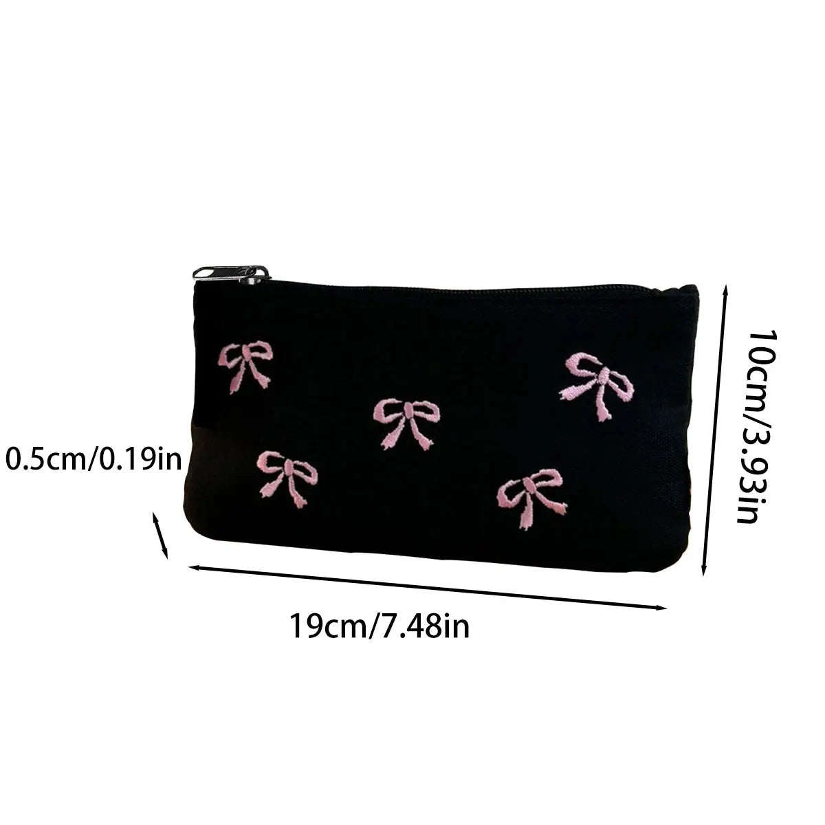 Purilite Select Black Bow Embroidery Pen & Cosmetic Bag