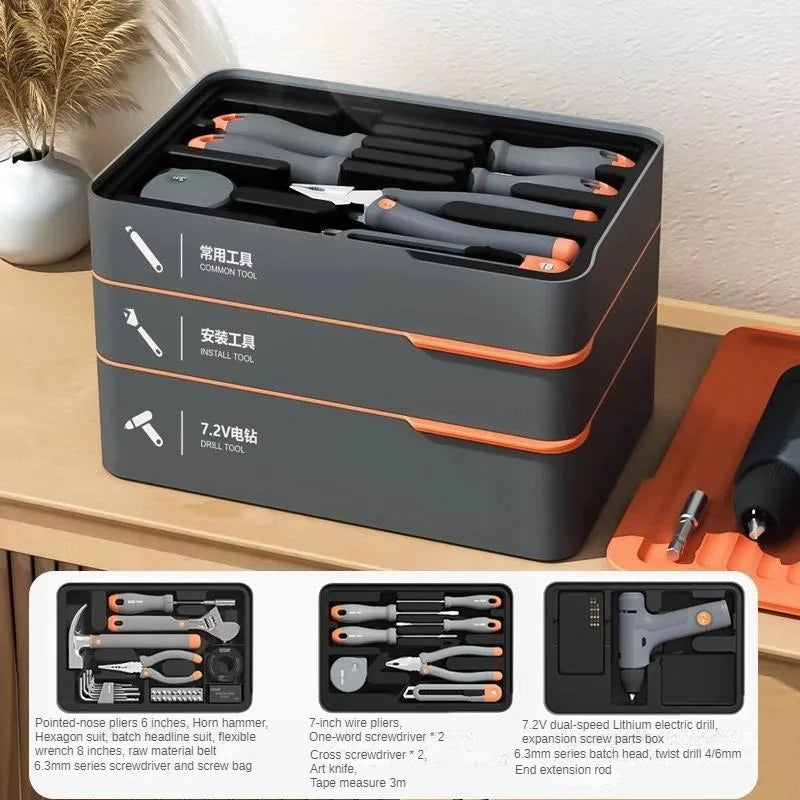 🔧 Purilite Select™ 108-Piece Household Hand Tool Set
