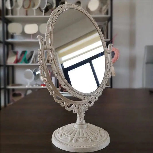 Purilite Select™ Vintage Oval Rotating Makeup Mirror