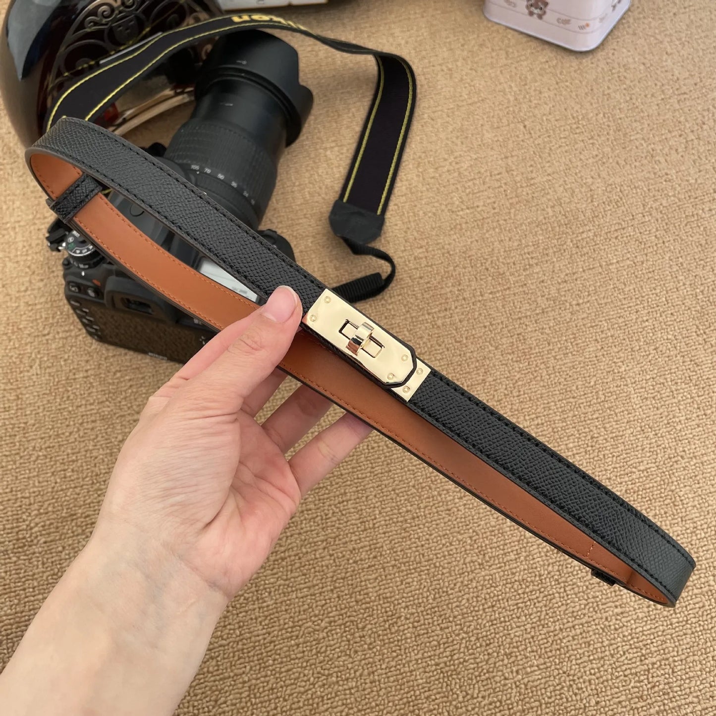 Purilite Select Adjustable Slim Leather Belt for Women