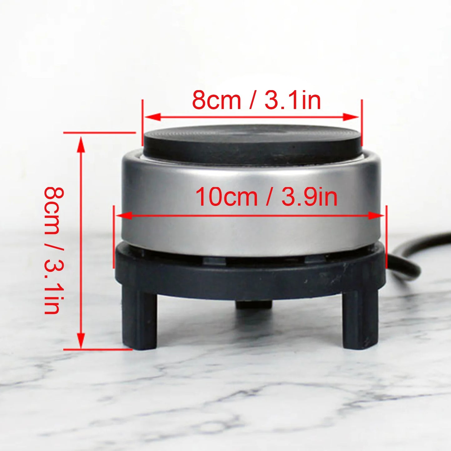300W Household Electric Stove Cast Iron Burner Mini Warmer For Small Flat Bottom Tea Coffee Pot Heat Resisting Glass Pot