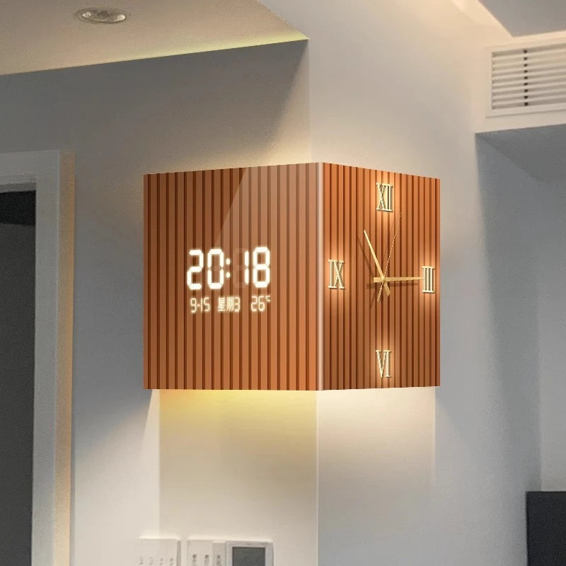 🕒 Purilite Select™ Modern Dual-Sided Corner Clock
