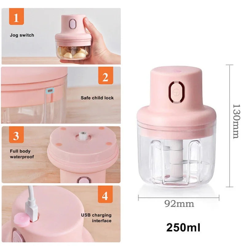 Purilite Select Mini Electric Garlic Chopper & Baby Food Maker