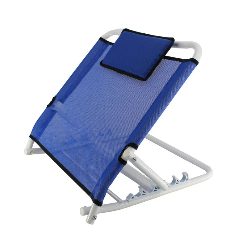 Purilite Select Adjustable Elderly Care Bed Backrest – Foldable Iron Support Frame with 5-Level Recline, PU Foam Cushion for Paralysis & Disabled Care - PuriLite