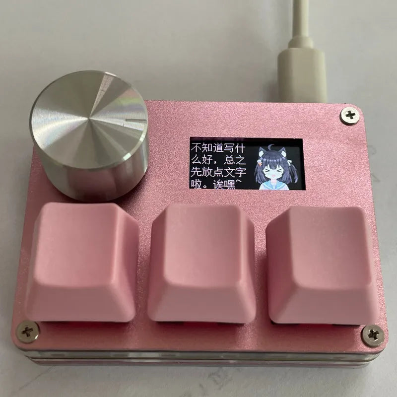 Purilite Select O3C Magnetic Switch Mini Keyboard with Display, Knob, and Macro Support