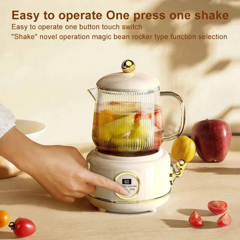 600ml Electric Kettle Tea Pot Health Preserving Pot Boiled Water Pot Kettle Glass Stew Cup Multifunctional Teapot Home Office - PuriLite