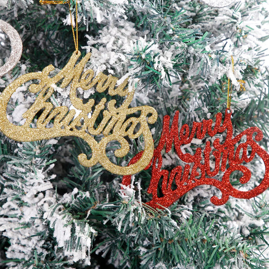 Purilite Select Merry Christmas Letter Ornaments – Elegant Tree Decoration Pendants for Home & Holiday Décor