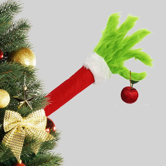 Purilite Select 2025 Spot Green Fur Monster Arm Pendant – Whimsical Christmas Decoration for Festive Cheer