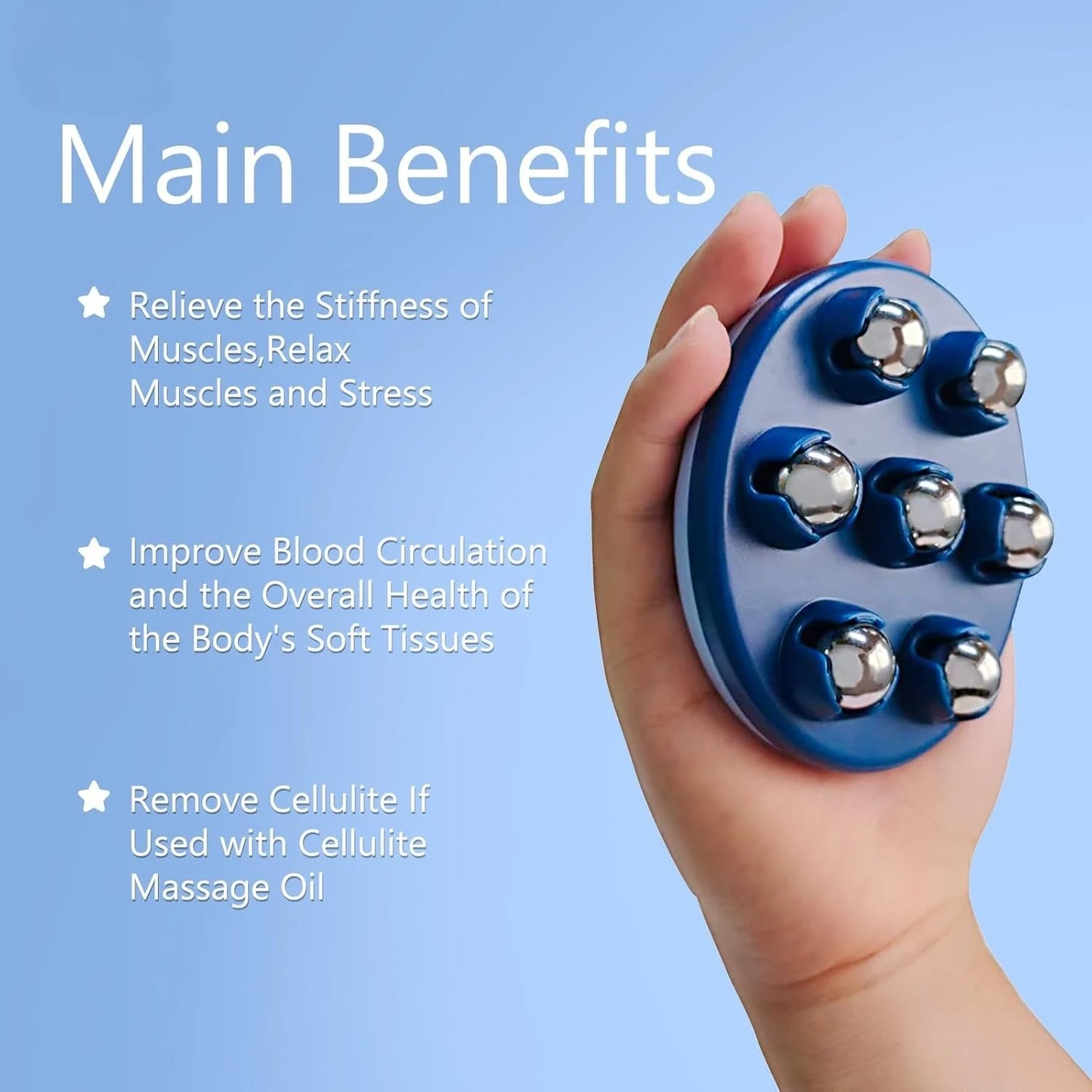 Massage Roller for Cellulite Remover Body Sculpting - Handheld Cellulite Massage Tool for Body Bloat Blood Circulation