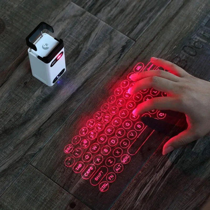 Purilite Select Portable Bluetooth Laser Projection Keyboard Wireless Virtual Touch Keyboard for Smartphones, Tablets, Laptops, and Computers