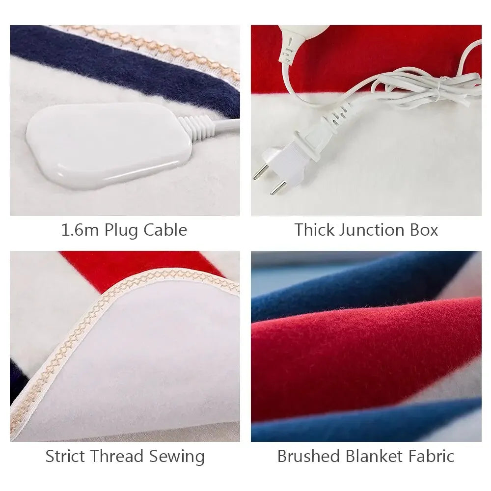 Purilite Select Electric Blanket – Striped Print Heated Blanket with Constant Temperature Control