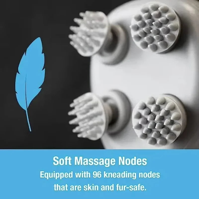 Electric Head Massager Body Shoulder Leg Arm Neck Deep Tissue Head Scalp Massage Kneading Vibrating Device for Cat Pet Massage