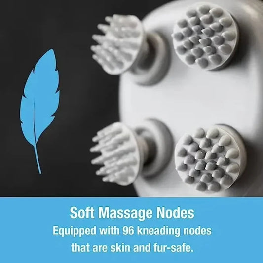 Electric Head Massager Body Shoulder Leg Arm Neck Deep Tissue Head Scalp Massage Kneading Vibrating Device for Cat Pet Massage - PuriLite