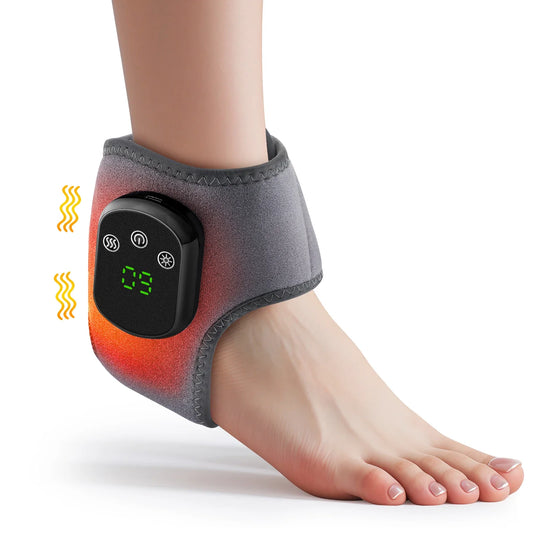 Purilite Select FlexTherm™ Electric Ankle & Foot Massager – 5-Level Heat + Vibration Therapy for Pain Relief & Joint Recovery